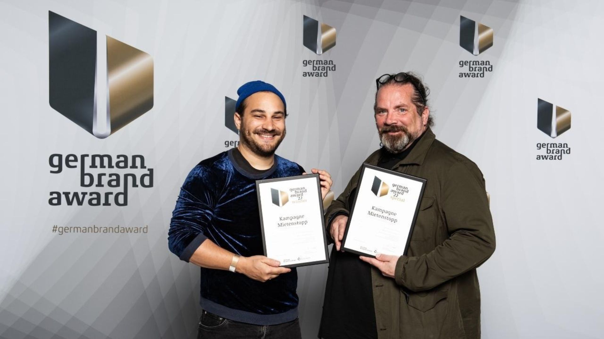 Felix Sauer und Ralf Böbbis beim German Brand Award