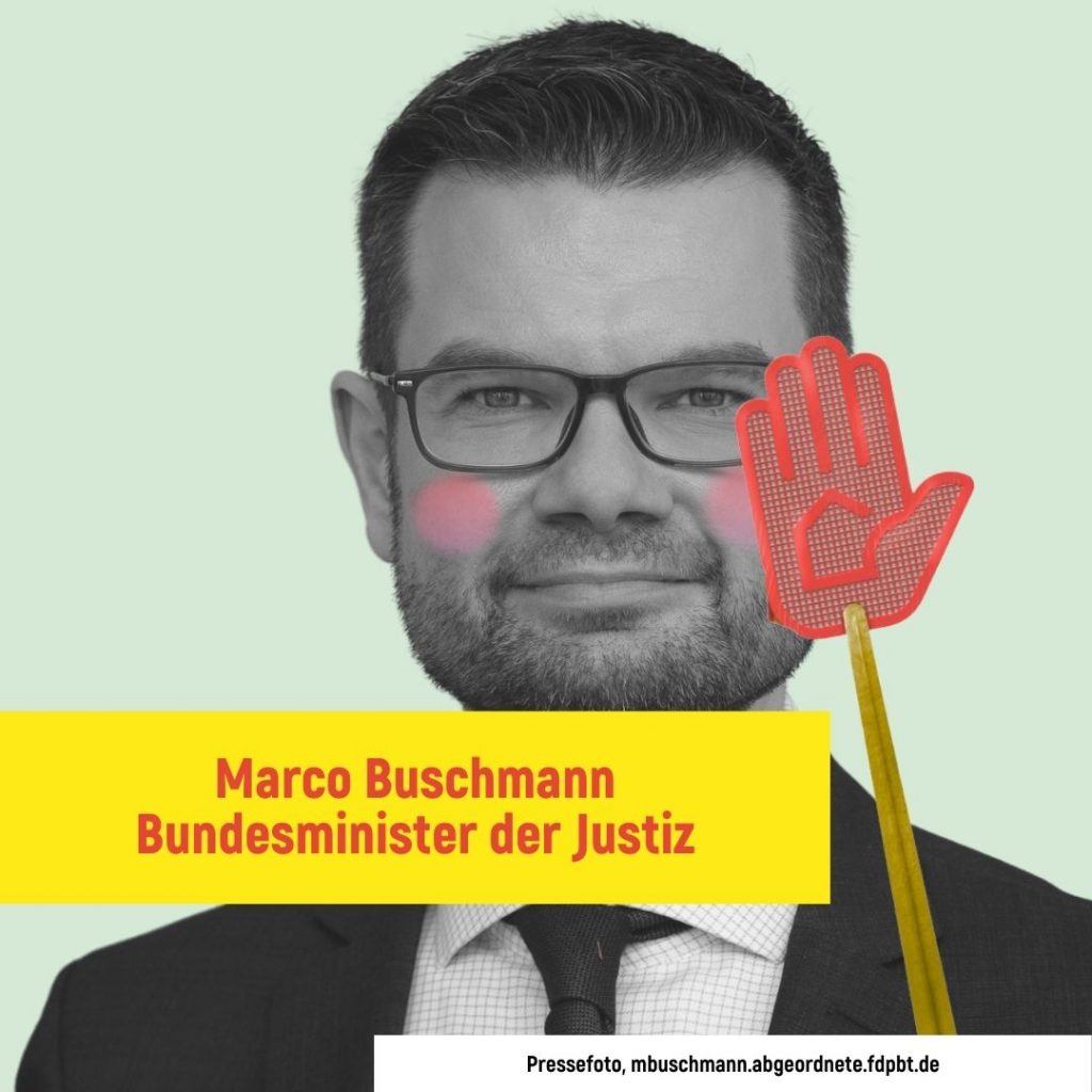 Die Goldene Mietenklatsche im Juni 2022 für Marco Buschmann